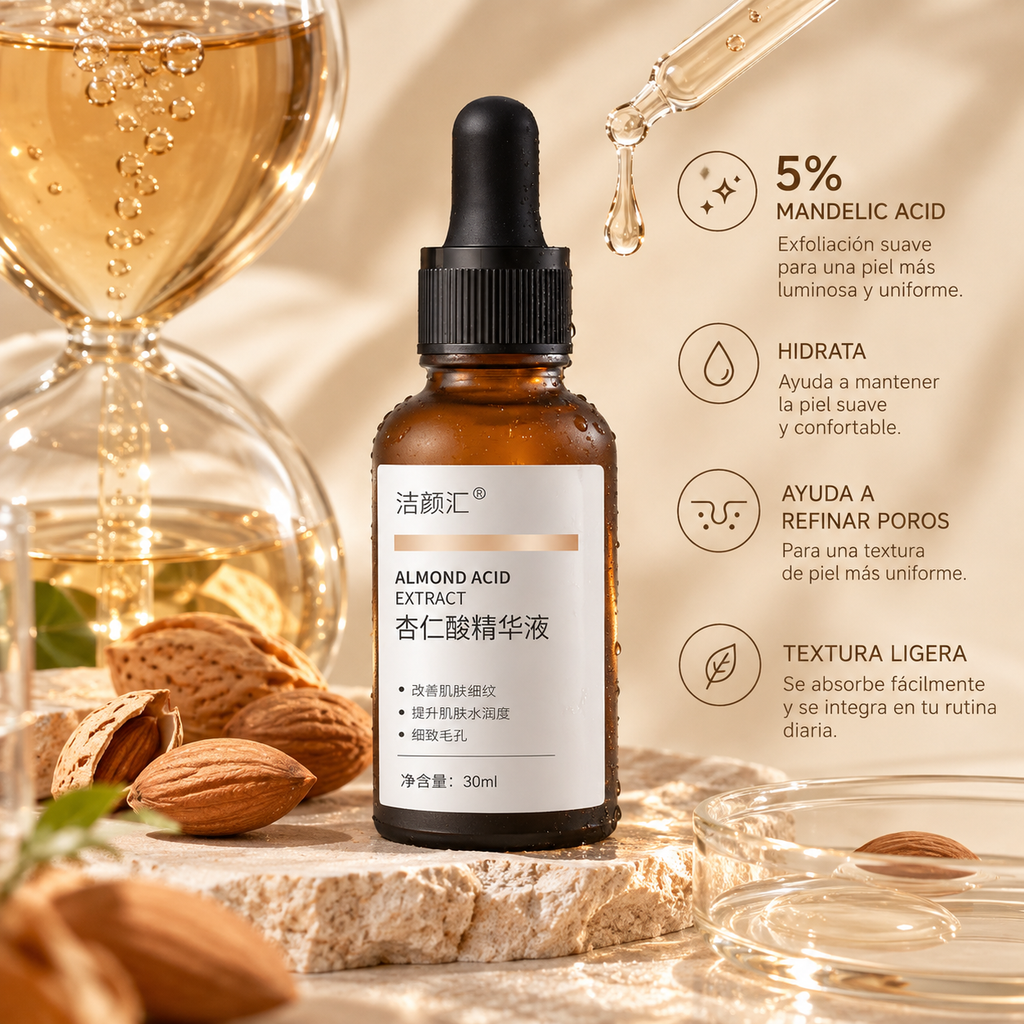 Sérum facial con ácido mandélico 5%