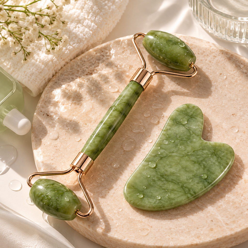 Jade Glow Facial Roller & Gua Sha